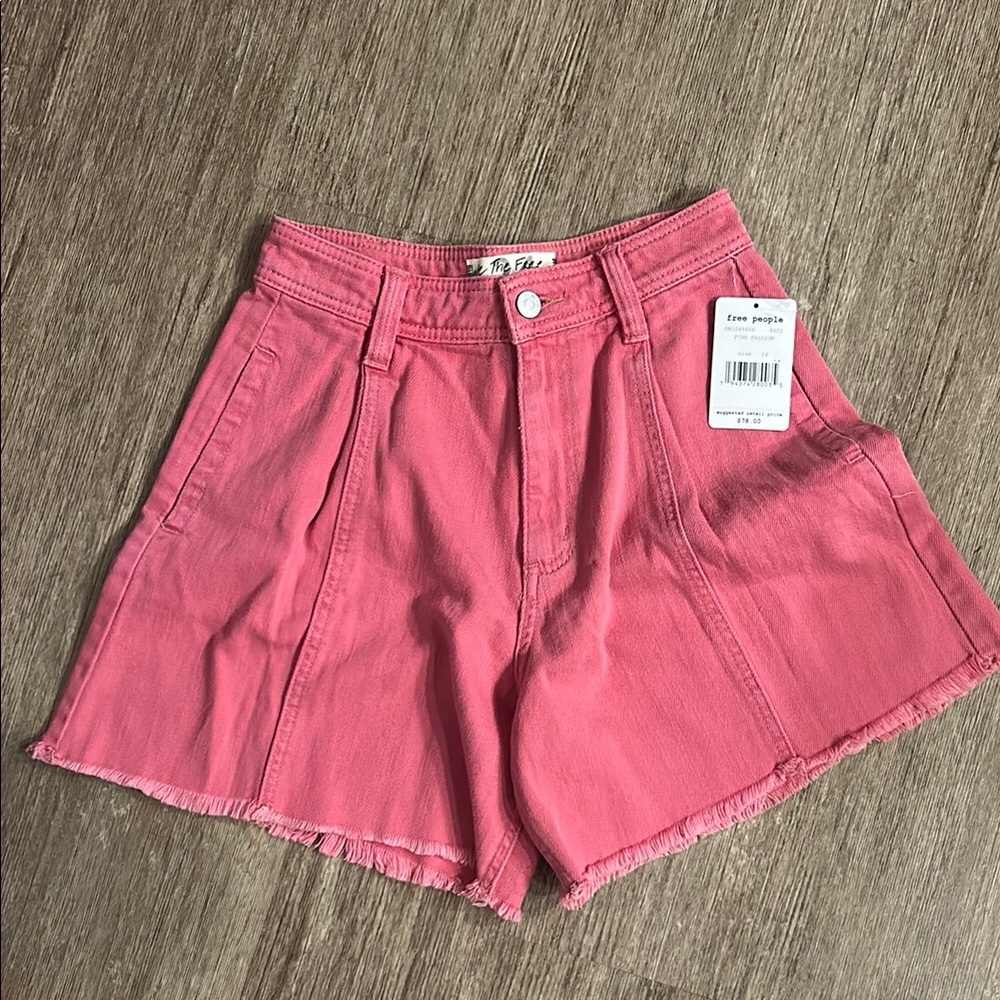 Free People A-Line Pink Shorts NWT